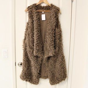 Long Fuzzy Vest